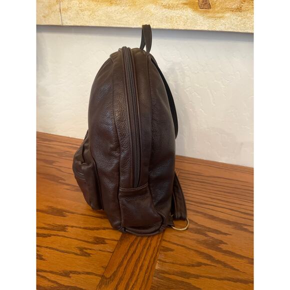 Vintage Victoria Leather Co. Brown leather backpack. main image 5